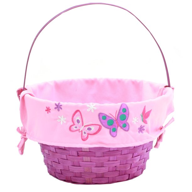 Easter Basket 10in Purple Butterfly