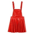 thumbnail image 4 of RUNQHUI Robe Évasée pour Filles Fête d'Anniversaire Robe à Bretelles Jupe Plissée Vêtements de Carnaval Rouge 10, 4 of 6