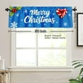 thumbnail image 3 of AshasdS Merry Christmas Polyester Window Valance Curtain with Snowflakes and Candy Cane Design for Home Kitchen Living Room Bedroom Bathroom Decor 54x18 inch, 3 of 5