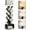 Black, variant on 6 Tier Tree Bookshelf with Light, Narrow Bookcase Tower, Tall Floor Standing Book Shelf Organizer with Storage Cabinet for Living Room, Bedroom and Home Office, White