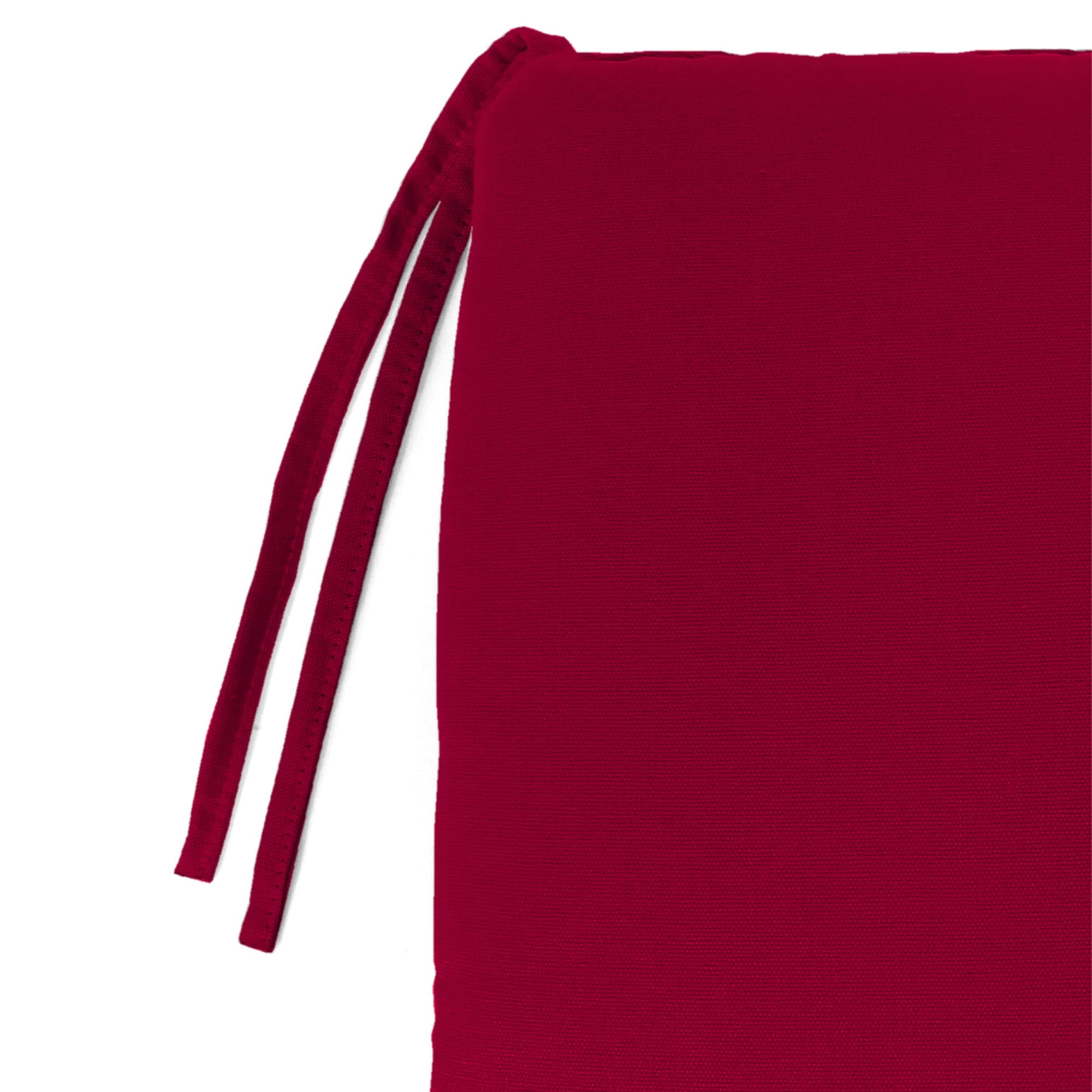 Jordan Manufacturing 16" x 16" Barn Red Solid Square Outdoor Chair Pad Seat Cushion with Ties