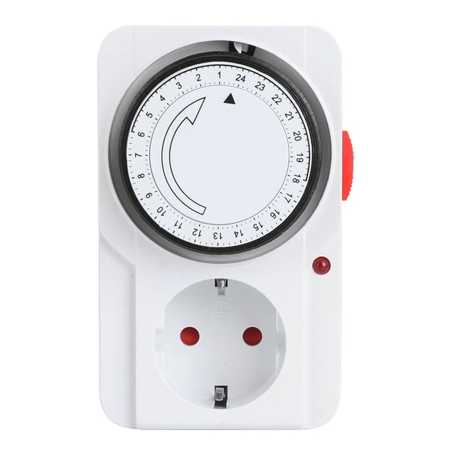 Enchufe con temporizador mecánico para interiores, enchufe de 24 horas, temporizador de salida, herramienta de seguridad para el hogar, enchufe europeo de 230V