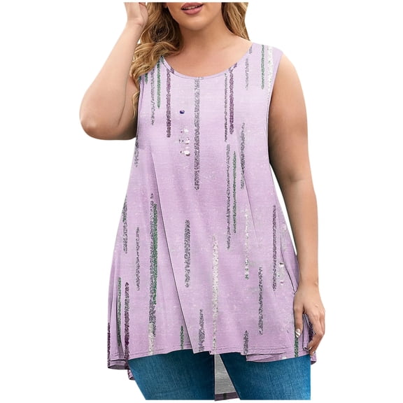 Cilsoka Womens Summer Tank Tops Sleeveless Shirts 2026 Casual Tunics Loose Fit Blouses for Ladies Plus Size ,Women's 2026 Fashion Tops