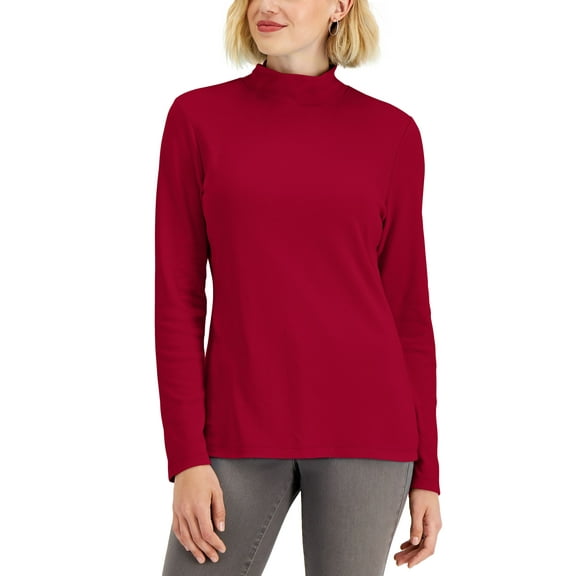 Mock-Neck Top New Red Amore S