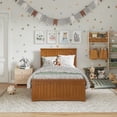 thumbnail image 2 of Nantucket Twin Wood Foundation Bed with Matching Footboard in Light Toffee, 2 of 13