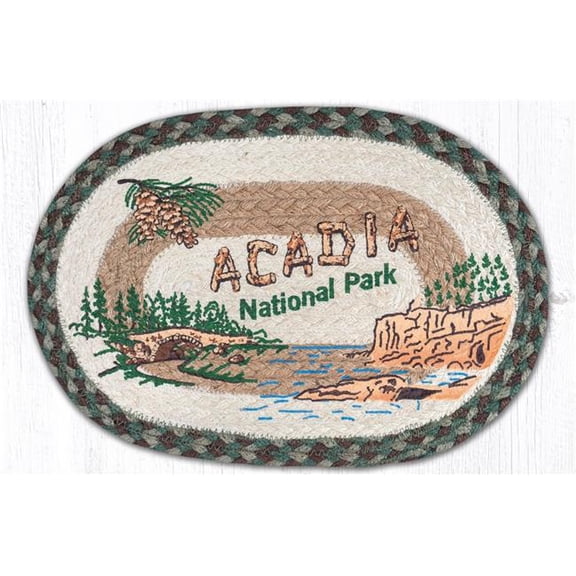 Capitol Importing 81-377AB 10 x 15 in. Acadia Bridge Printed Oval Swatch Area Rug