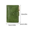 thumbnail image 3 of TAZAG Women's Wallet PU Solid Color Double Zipper Tri-Fold Short Wallet Retro Multi-Function Coin Wallet, 3 of 8