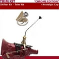thumbnail image 1 of American Shifter  PG Shifter Kit Chrome 12 in. Trim Kit Push Button Cap Tan Boot Ringed Knob for DA065, 1 of 1