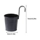 thumbnail image 3 of Macetas colgantes de Metal Cateissary 4 piezas para flores color Negro, 3 of 6