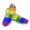 Rainbow Stripe Print, variant on FUIALDOLG Rainbow Stripe Running Sneakers, Breathable Lightweight Lace up Trainers for Outdoor Hiking and Jogging for Men and Women