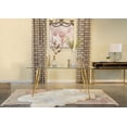 thumbnail image 2 of Gilman Rectangular 64-inch Glass Top Dining Table Gold, 2 of 5