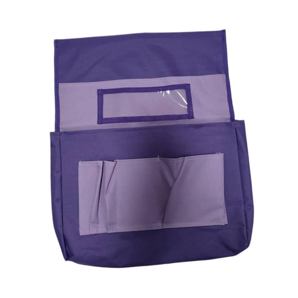 Bolsillos para sillas, bolsa para asiento, 15,75 pulgadas x 18,11 pulgadas x 2,36 pulgadas, respaldo de silla, organizador, respaldo para estudiantes Púrpura