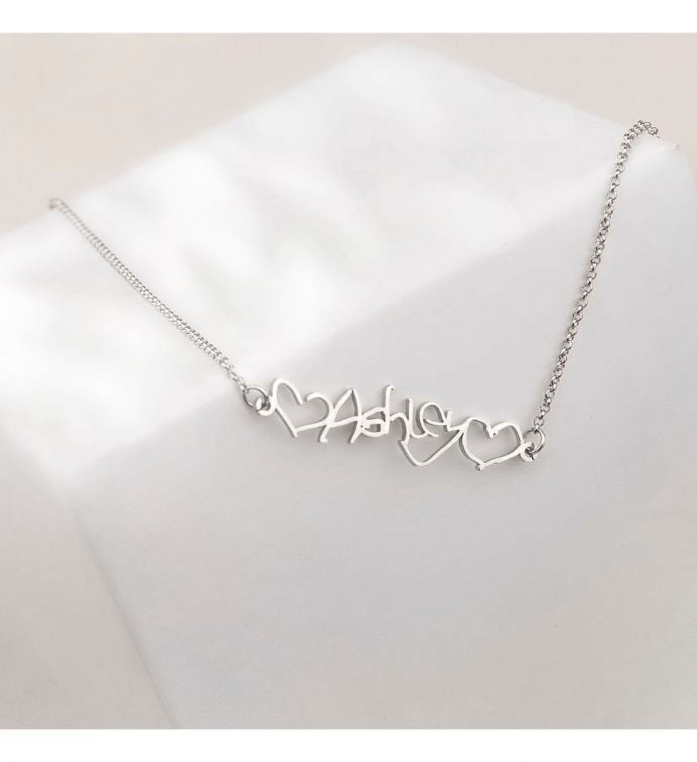 Buy Personalized Customized Women Teen 925 Sterling-Silver Handwriting  Signature Name Custom Necklace at Amazon.in