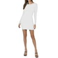 thumbnail image 2 of Biekopu Women's Spring Autumn Skinny Dress Black Long Sleeve Backless Short Clubwear Dress, 2 of 7