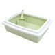 thumbnail image 4 of Caja de arena para gatos Yinane orinal rectangular duradero antisalpicaduras fácil de limpiar con inodoro para gatitos fruta verde, 4 of 8