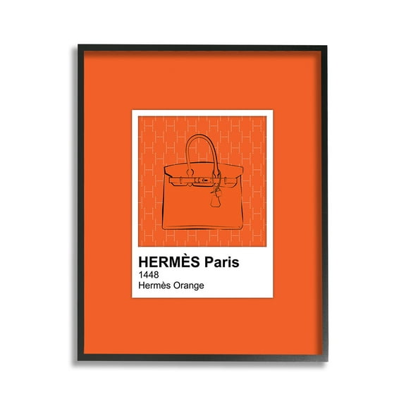 Stupell Industries Orange Fashion Hue Beauty & Fashion Painting Black Framed Art Print Wall Art, 11 x 14