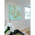 thumbnail image 3 of "Aqua & Gold Maple I" Painting Print on Wrapped Canvas, 3 of 7