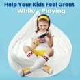 thumbnail image 5 of Cheer Collection Faux Fur Bean Bag and Stuffed Animal Storage Case, White, 5 of 5