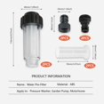 thumbnail image 2 of Water Filter for Garden Hose, 2 Pieces 3/4 Inch Water Prefilter Water Filter Set with 4 Filter Elements & 2 Quick Adapters, 2 of 5