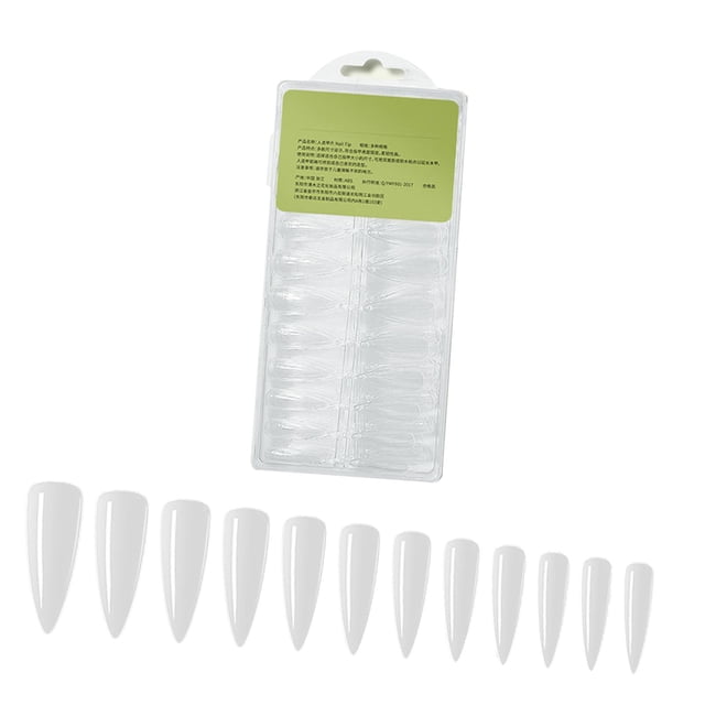 240 Uds puntas de uñas postizas transparentes y ligeras con caja para extensión de uñas manicura Artificial prensa en uñas para salones de uñas en clara