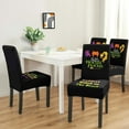 thumbnail image 2 of Black Helloween Dining Chair Covers Set of 6,Stretch Parsons Chair slipcovers,Kitchen Helloween Decor Chair Seat Cover Protectors(Witch,6 Pack), 2 of 6