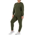 thumbnail image 4 of Terra & Sky Women's Plus Size Fleece Sweatshirt & Sweatpant 2-Pack, 4 of 7