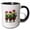 Black/White, variant on 3drose, Bagpipers for Burns Supper Scottish Thistles Wearing Plaid, 11oz Magic Transforming Mug