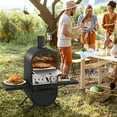 thumbnail image 2 of Costway Outdoor Pizza Oven Wood Fired Pizza Oven with 600D Oxford Fabric Cover, 2 of 10