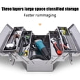 thumbnail image 4 of Portable Metal Folding Tool Box with 5 Trays, Easy to Clean, for Household, Auto Repair Tools Storage and Sorting, 4 of 7