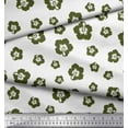 thumbnail image 2 of Soimoi Green Poly Georgette Fabric Floral Decor Fabric Printed BTY 52 Inch Wide, 2 of 3