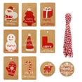 thumbnail image 4 of Coofit Christmas Gift Tags Set Cute Kraft Paper Hanging Tags Craft Labels with String, 4 of 6