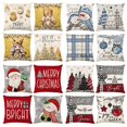 thumbnail image 4 of Funda de almohada de Papá Noel y muñeco de nieve de Navidad, decoración navideña para el hogar 2024, funda de cojín de alce de Navidad, Año Nuevo 2025, 4 of 5