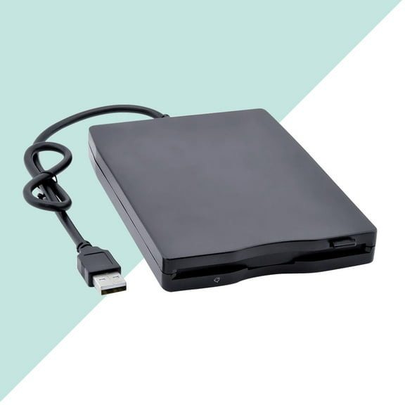 LEDMOMO USB 2.0 External Drive for Diskette Data Transfer Portable Black USB Powered