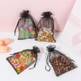 thumbnail image 4 of 100pcs Organza Bags, Black 4''x4.72''(10x12cm) Satin Drawstring Organza Pouch Wedding Party Favor Gift Bag Jewelry Watch Bags, 4 of 14