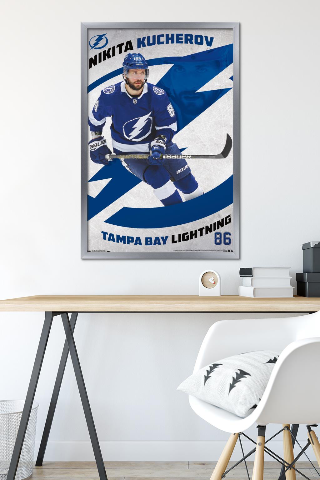 NHL Tampa Bay Lightning - Nikita Kucherov 19 Wall Poster, 22.375" x 34" Framed