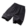 thumbnail image 3 of UACY Girls Cargo Shorts Knee Length Wide Leg Bermuda Shorts Loose Casual Solid Elastic Waist Long Short Pants with Pockets (Black, 9-10 Years), 3 of 3