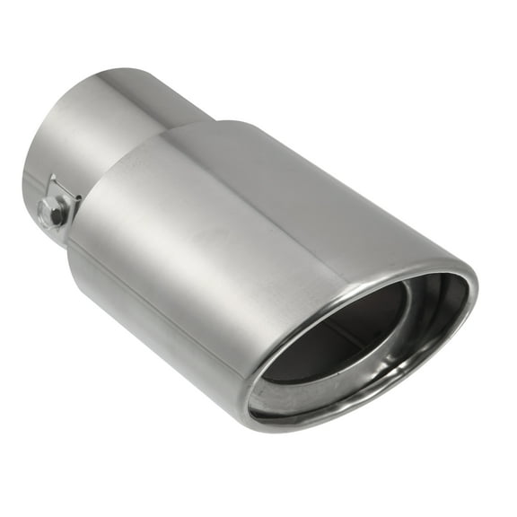 Unique Bargains Car Exhaust Tip Pipe 1.5" - 2.25" Exhaust Tail Pipe for Pipes 2.24"x1.26" Outlet 5.55" Long Silver Tone