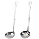 thumbnail image 1 of 1 juego de colador y cuchara de acero inoxidable con gancho para olla caliente (plata), 1 of 5