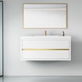 thumbnail image 6 of 48" Wall-Mounted, Durable Wood - Spacious U-Shaped Interior for Storage - Bathroom Furniture - Optimal Convenience, 6 of 6