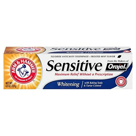 Hammer Whitening Booster - Arm & Hammer® Sensitive Whitening Toothpaste with Baking Soda & Tartar Control 4.5 oz. Box