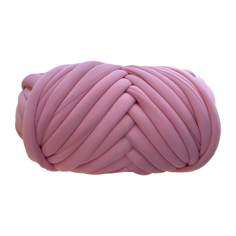 250G Chunky Yarn Jumbo Tubular Yarn Crocheting DIY Length 65.6ft Tube Giant Yarn Bulky Yarn Arm Knit Yarn for Rug Making Blanket Pillow Bean Paste