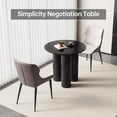 thumbnail image 7 of QEZEOM Round Dining Table 30", Modern Black Kitchen Table, Small Indoor Table for Dining Room, Kitchen, Bar, Living Room, Home Office, 7 of 7