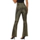 thumbnail image 3 of Pantalones de campana brillantes con lentejuelas y brillo para mujer INSPIRE CHIC, talla XL, color dorado, 3 of 6