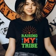 thumbnail image 3 of Raising My Tribe T-Shirt – Bold Family Graphic Tee with Starburst Design, Gold, Size S, 3 of 6