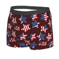 thumbnail image 2 of Balery American Stars1 Men's Boxer Briefs, Soft and Breathable Cotton Underwear with nylon Waistband-Large, 2 of 9