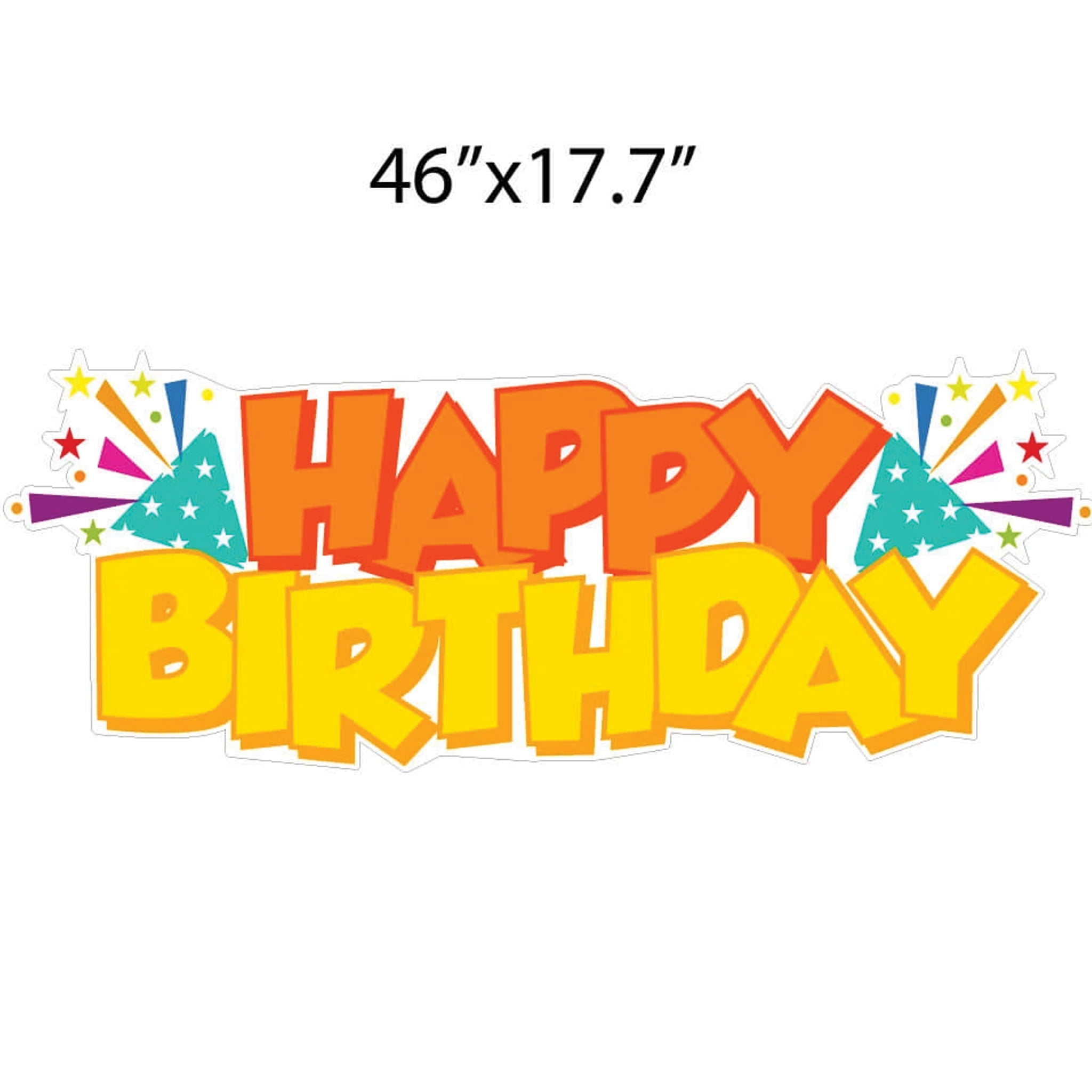 Large Happy Birthday Yard Greeting Signs 4 Pc Set (13645)