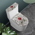 thumbnail image 3 of HELLHERO Toilet Lid Dust Cover Set Reusable for Household Dust-Proof Toilet Seat Protector, Rose on Newspaper Print, 3 of 8