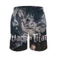 thumbnail image 3 of Attack On Titan Men's Swim Trunks Board Shorts Drawstring Elastic Waist Quick Dry Swimsuits Beach Shorts with Pockets L, 3 of 8