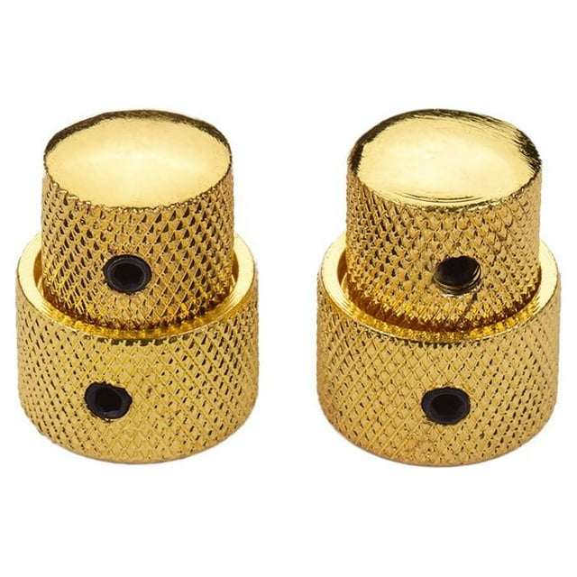 2 Ensembles Boutons de Contrôle Empilables Doubles pour Guitares Électriques Couleur Or