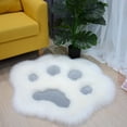 thumbnail image 2 of Billuyoard Alfombra de dormitorio, pata de Animal, sofá para sala de estar, alfombra de área cálida, almohadilla de puerta de fibra acrílica, alfombras Decoración del hogar Blanco y Gris Billuyoard  HA072653-02, 2 of 6